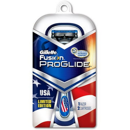Gillette Fusion Proglide, Manual Razor, U.S. Flag, 1ea