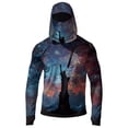 thumbnail image 4 of Homeyce Men's Upf 50+ Sun Protection Shirts UV Spf Long Sleeve Shirt with Mask Rash Guard Cooling Hoodies Fishing Lightweight T-Shirts,Black 3XL, 4 of 4