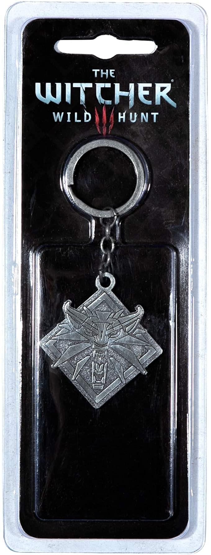 JINX JNX-5455-C The Witcher 3 White Wolf Medallion Medallion Keychain