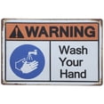 thumbnail image 1 of wash hand Sign Please Wash Your Hands Sign Safety Warning Signs Vinyl Sticker Caution Sign Safety Stickers Warning Stickers Restroom Signs Wash Hands Safety Signs, 1 of 8