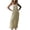 Yellow, variant on Antinious Ladies Casual Loose Stripe Sleeveless Round Neck Soft Comfortable Long Style Dress