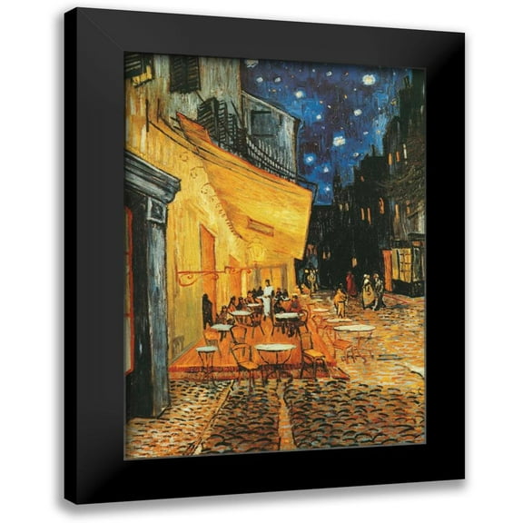 Van Gogh, Vincent 11x14 Black Modern Framed Museum Art Print Titled - Cafe de nuit