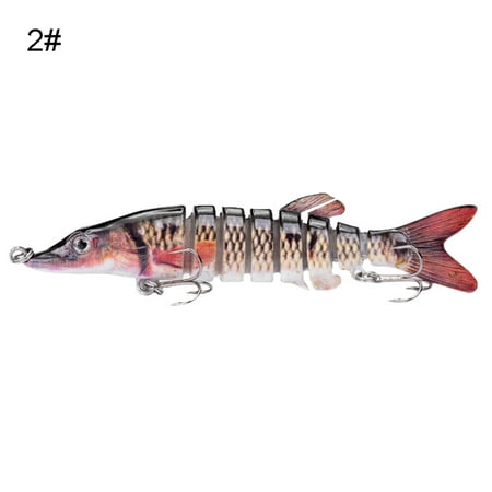 Fishing Lure Pike Muskie Lures Lifelike Multi Jointed Swimbait Segement Hard Minnow Bait Trible Hooks