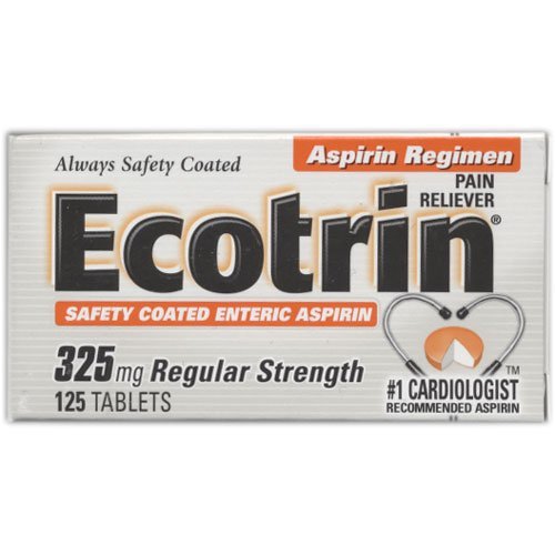 Ecotrin Regular Strength Pain Reliever, Aspirin Regimen 125 tablets 325 mg