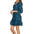 thumbnail image 4 of Rebecca Taylor Python 3/4 Sleeve Silk Shirt Dress Tunic, Jade (0, Jade), 4 of 6
