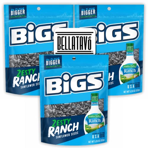 Ranch Sunflower Seeds Bundle. Includes Three5.35 Oz Bags of Bigs Ranch