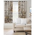 thumbnail image 2 of Vintage Owl Blackout Curtains for Bedroom/Living Room, Thermal Insulated Kitchen Curtains, Farmhouse Sping Floral Botanical Postmark Grommet Darkening Window Treatment Drapes 42"x84"x2, 2 of 8