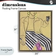 thumbnail image 4 of Stupell Industries Art Deco Fashion Girl in Stripes Brown Floating Frame Canvas Art, 25 x 31, by Melissa Wang, 4 of 8