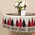 thumbnail image 4 of Nanqianyi 60" Round Christmas Tablecloth,Rustic Pinecone Ornament Wreath Print,Xmas Table Cover for Family Party, 4 of 6