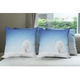 thumbnail image 6 of Ambesonne Blue Throw Pillow Cover 4 Pack, Alone Tree Snowy Field, 18", White Blue, 6 of 7