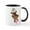 White/Black Inside, variant on CafePress - Breast Cancer Ribbon Monkey Mug - 11 oz Ceramic Mug - Novelty Coffee Tea Cup