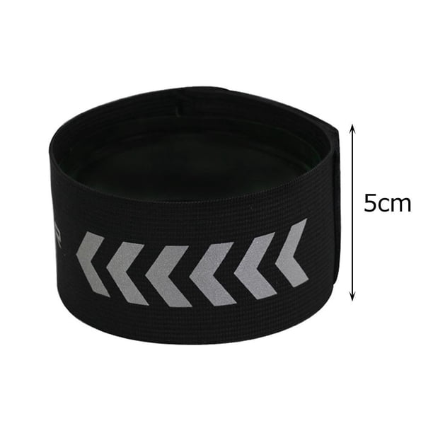 Correas reflectantes para piernas y tobillos, muñequera deportiva nocturna para caminar de noche, color negro Sywqhk Accesorios para bicicletas