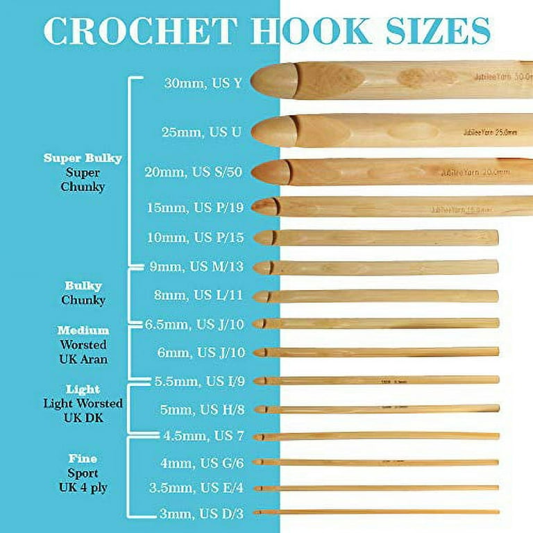 Giant crochet hook size 50 25mm diameter for chunky crochet