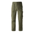thumbnail image 2 of TOMVIGX Mens Work Pants Waterproof Ripstop Relaxed Fit Hiking Pants Stretch Elastic Waist Lightweight Cargo Jeans Baggy Hunting Army Green Pants with Pockets 5XL, 2 of 8