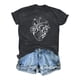 thumbnail image 3 of MKLEKYY Playeras Mujer Casual Camiseta Holgada De Manga Corta Con Estampado De Corazón Para Mujer Talla M, 3 of 3