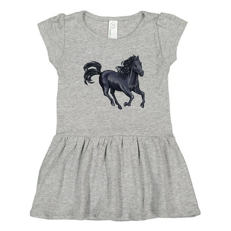 

Inktastic Beautiful Galloping Black Horse Gift Toddler Girl Dress