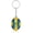 Barbados Flag, variant on Caribbean Flag Durable Metal Oval Keyring Keychain