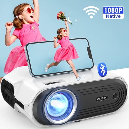 VIDOKA Wifi Bluetooth Projector 8000L Native 1080P HD Projector for Home and Outdoor