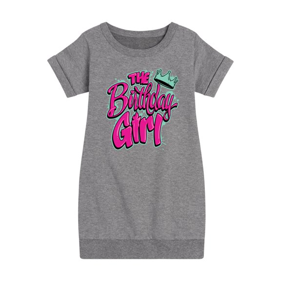 Instant Message - The Birthday Girl - Toddler & Youth Girls Fleece Dress