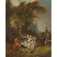 thumbnail image 2 of François Boucher 15x18 Gold Ornate Wood Frame and Double Matted Museum Art Print Titled - The Rest on the Hunt, 2 of 4