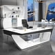 thumbnail image 3 of Executive Office Writing Desk Wooden Manicure Table Gaming Desk Table Desktop Meeting Mesa Escritorio Nordic Furniture My Lux Decor Round, 3 of 17