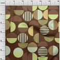 thumbnail image 3 of oneOone Velvet Brown Fabric Geometric Craft Projects Decor Fabric Printed By The Yard 58 Inch Wide, 3 of 4