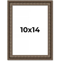 10x14 Ornate Brown Real Wood Picture Frame Width 1.5 Inches | Interior Frame Depth 0.5 Inches |