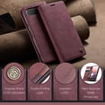 thumbnail image 6 of TEHC CIRCLE for Google Pixel 9 Pro XL Case (6.8") 2024 Release, Classic Wallet Flip Phone Case, Built-in Stand Function, with Card Slots & Cash Pocket, PU Leather Protective Magnetic Cover, Winered, 6 of 10