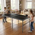 thumbnail image 4 of Portable Table Tennis Table - 6 x 3 FT Indoor Outdoor Ping Pong Set with Net Two Paddles and Three Balls, 4 of 7