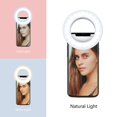thumbnail image 2 of White Cell Phone Selfie Light, Ring Light, 40 Led Light With 3 Brightness Levels, Usb Rechargeable Selfie Light For All Cell Phones, Tablets And Photo, 2 of 5