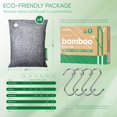 thumbnail image 2 of Activated charcoal odor absorber, strong odor; bamboo charcoal air purifying bags suitable for home, car, closet, pets; smoke chamber deodorizer (4 x 200g, unscented)., 2 of 9