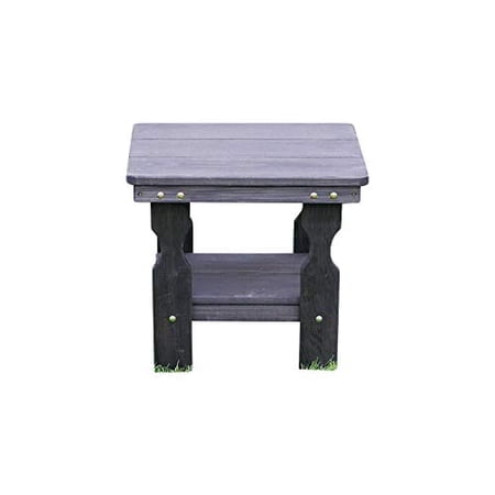Amish Heavy Duty Pressure Treated End Table (Semi-Solid Black Stain)