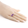 thumbnail image 4 of Gem Stone King 5.19 Ct Heart Shape Purple Amethyst 18K Yellow Gold Plated Silver Ring, 4 of 4