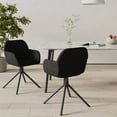 thumbnail image 1 of vidaXL Swivel Dining Chairs 2 pcs Black Velvet, 1 of 5