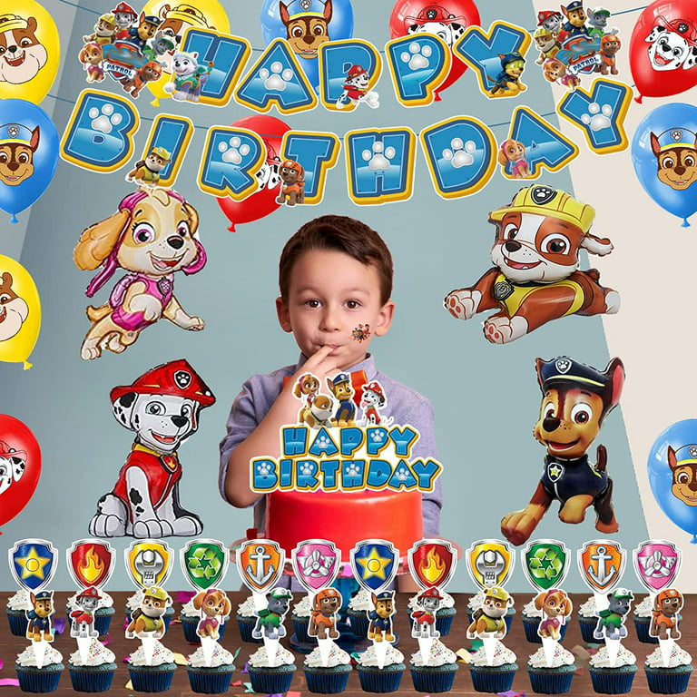 Paw Patrol Cake Topper Personalised *STURDY* Kids Birthday Party Decorations