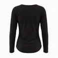 thumbnail image 5 of QINGFSAP Tops for Womens Scoop Neck Long Sleeve Tops Slim Fit Solid Basic Layering Tee Tops, 5 of 9