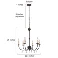 thumbnail image 2 of LNC 6-Light Crystal Oil-Rubbed Bronze Candle Chandelier, 2 of 11