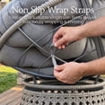 thumbnail image 4 of LayinSun 2 Pieces Oversized Outdoor Rattan Swivel Papasan Chair with 6" Soft Thickened Cushion for Patio, Deck, Living Room, 4 of 7