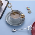 thumbnail image 2 of 2 cucharas de postre de acero inoxidable con forma de estrella hueca para café y helado., 2 of 5