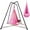Pink, variant on G TALECO GEAR Sensory Swing Chair with Stand, X-Shaped Swing Frame with Set for Adults Indoor Outdoor, 330LBS Weight Capacity, Blue