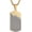 Gold, variant on Stainless Steel Two Colors Dog Tag Pendant Neckalce for Men 22+2In Chain