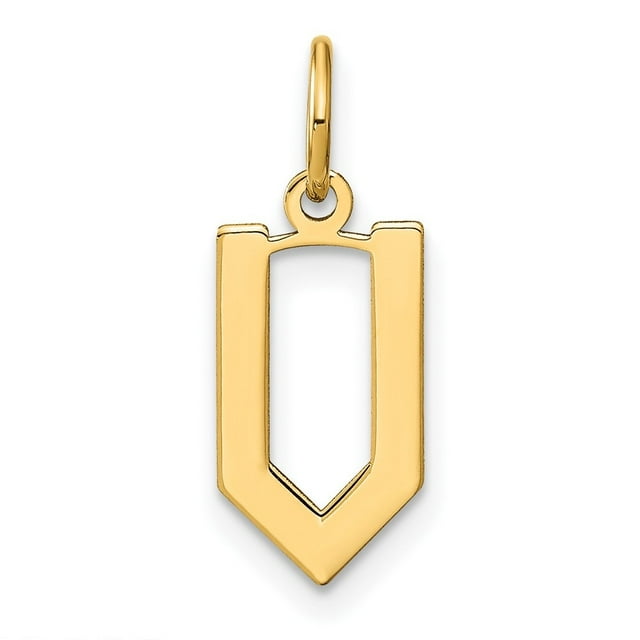 Diamond2Deal 14K Pendentif Initiale Lettre V en Or Jaune pour Femmes