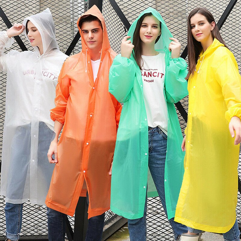 Adults Reusable Raincoat Emergency Waterproof Poncho Rain Festival Camping Hiking Fashion Women Men Raincoat Poncho Waterproof Jacket Rain Hooded Coat Sun Protection Clothing For Travel - image 2 of 2
