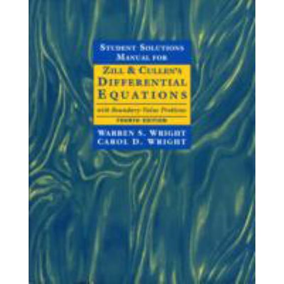 Pre-Owned Student Solutions Manual for Zill/Cullen's (Paperback) 0534955797 9780534955793