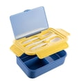 thumbnail image 2 of Classic Bento Box Adult Lunch Box - Leakpoof 1100ML inner tank 3-Compartment Containers for Adults and Teens, Built-in Utensil Set, Ideal for On-the-Go Balanced Eating, 2 of 8