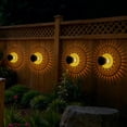 thumbnail image 4 of Decorative Solar Light Metal Solar Powered Outdoor Wall Light Weatherproof Deck Step Fence Light for Garden Backyard Patio Yard Decor, 4 of 8
