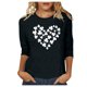 thumbnail image 1 of Camiseta de manga 3/4 con estampado de San Patricio para mujer - Top informal de cuello redondo, tejido de poliéster, tallas S-XXXL, para todas las estaciones, 1 of 4