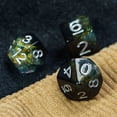 thumbnail image 4 of Cusdie 7-Die Diagonals DND Dice with Glitter D&D Dice Set Resin Polyhedral Dice for Role Playing Game Board Games Warhammer MTG, 4 of 5