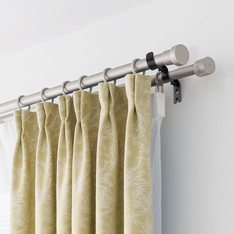 MOSENSE 2-Pack Double Rod Curtain Brackets, Heavy-Duty photo 2