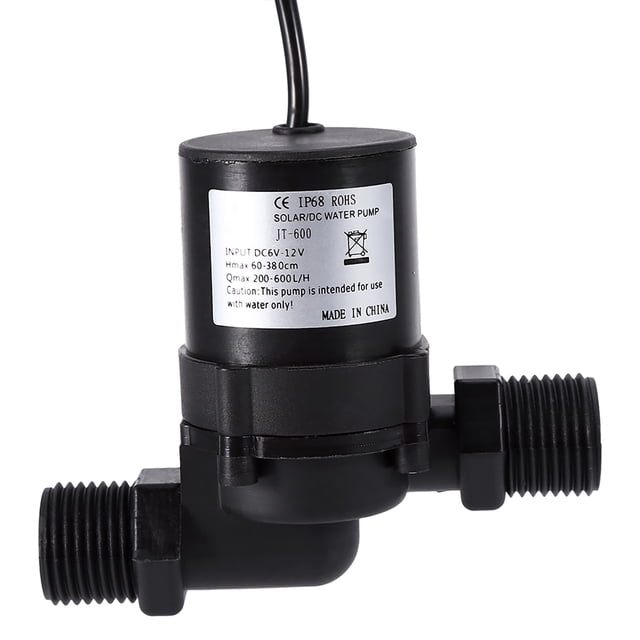 Bomba de Circulación de Calentador de Agua Solar, Bomba de Agua de Motor Sin Escobillas de Resistencia A Altas Temperaturas Con Adaptador de Fuente de Alimentació CC 600L/H IP68